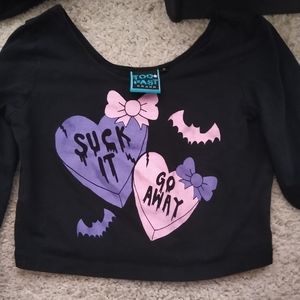 COPY - TOO FAST love hearts crop top